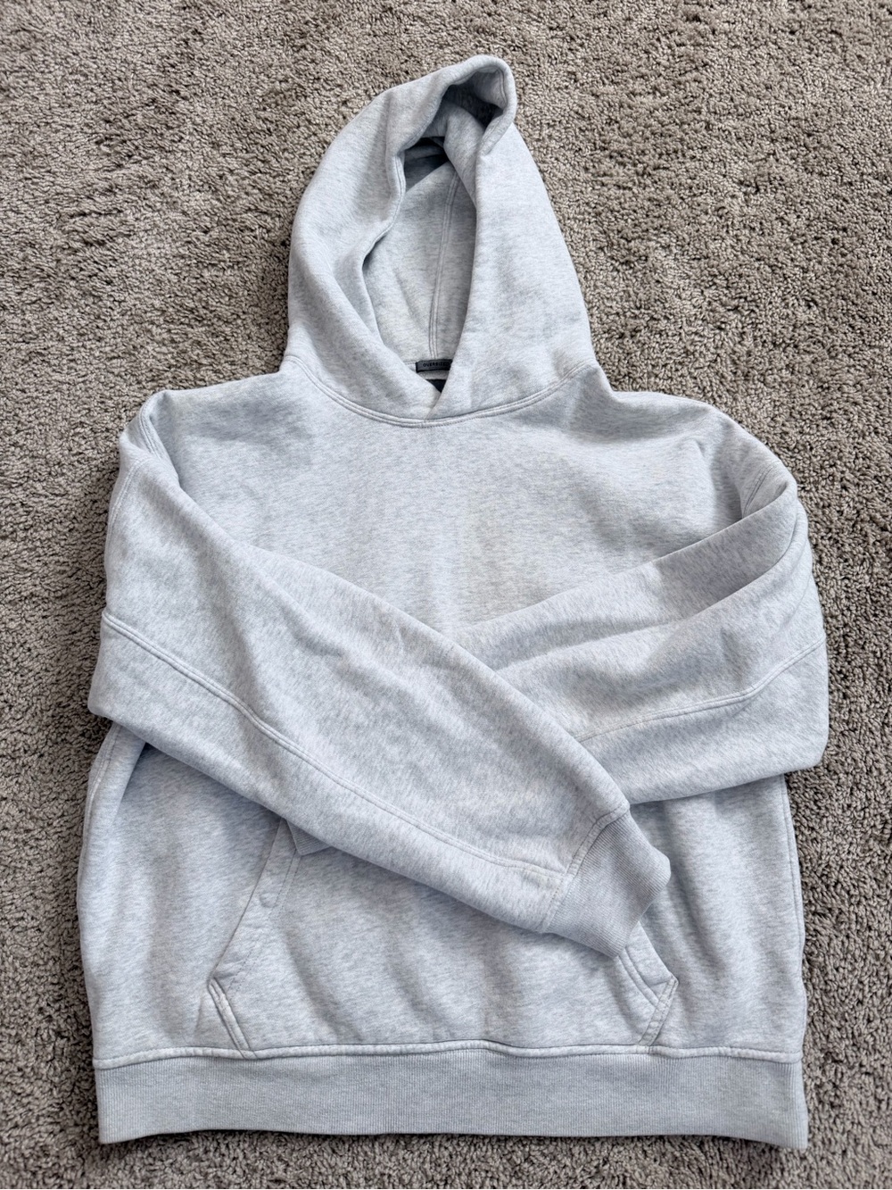 Abercrombie & Fitch Light Gray Hooded Pullover Sweatshirt